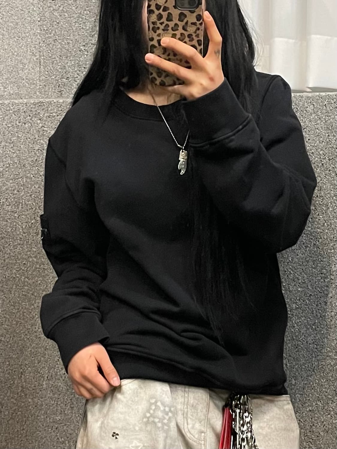 Stone Island Wappen Patch Cotton Sweatsh 상품이미지2