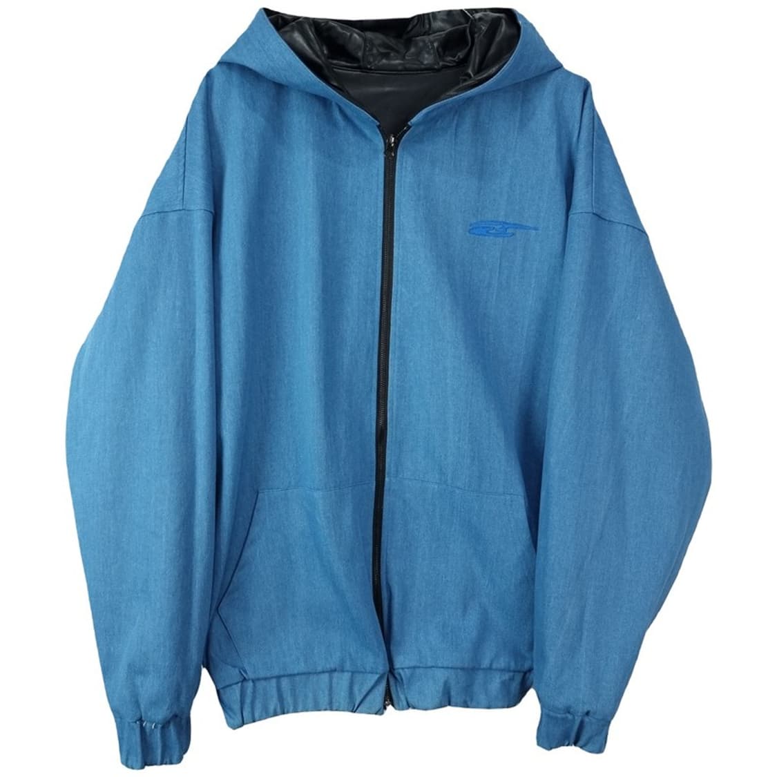 [LEEY](새상품) 리버시블 오버핏 레더 데님 후드 자켓 M18253 상품이미지5