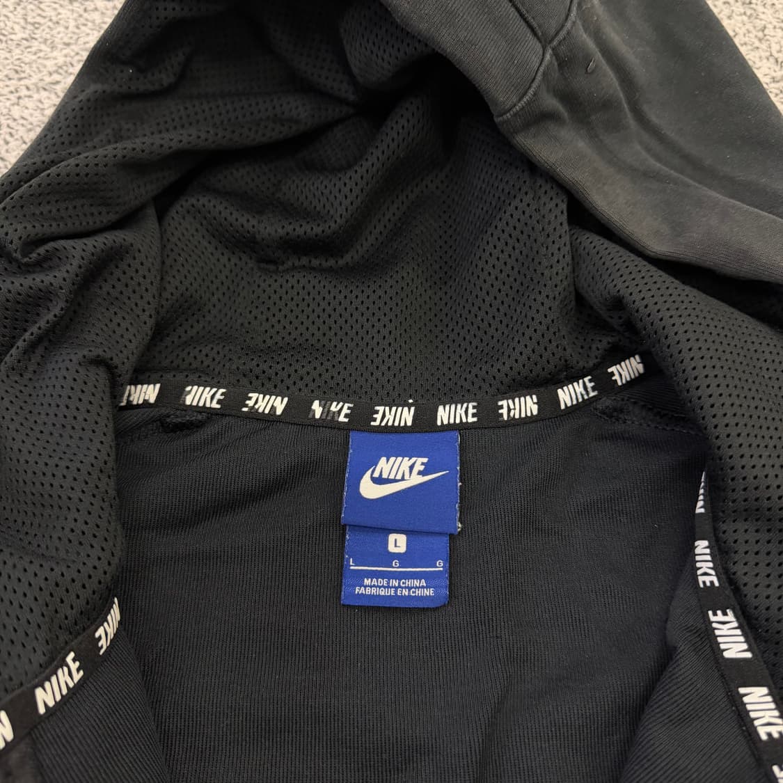 L 나이키 블랙 후드집업 자켓 0128H1 상품이미지3