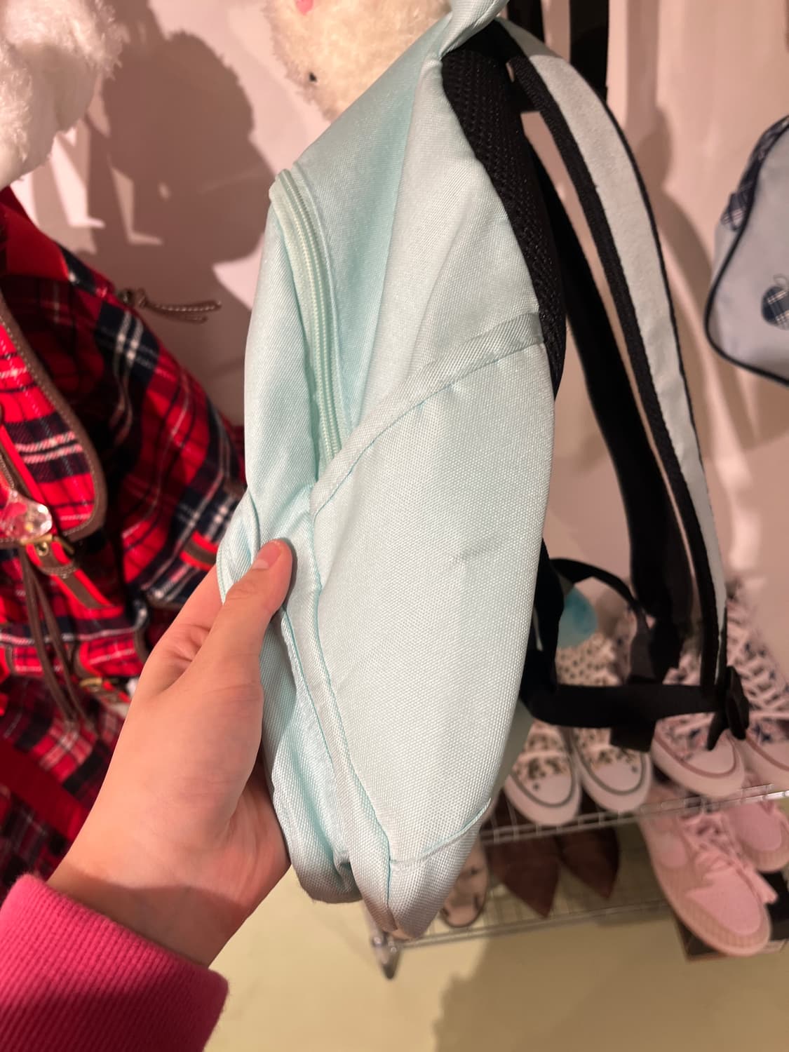 하츠네미쿠깔 민트색 귀달린 백팩 🧼 상품이미지4