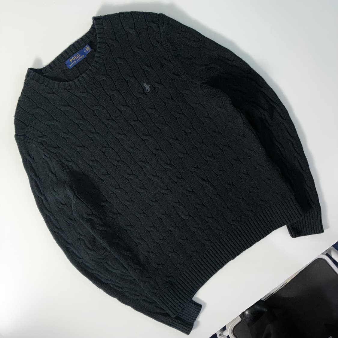 Polo  폴로 랄프로렌 자수 코튼 꽈배기 니트 상품이미지2