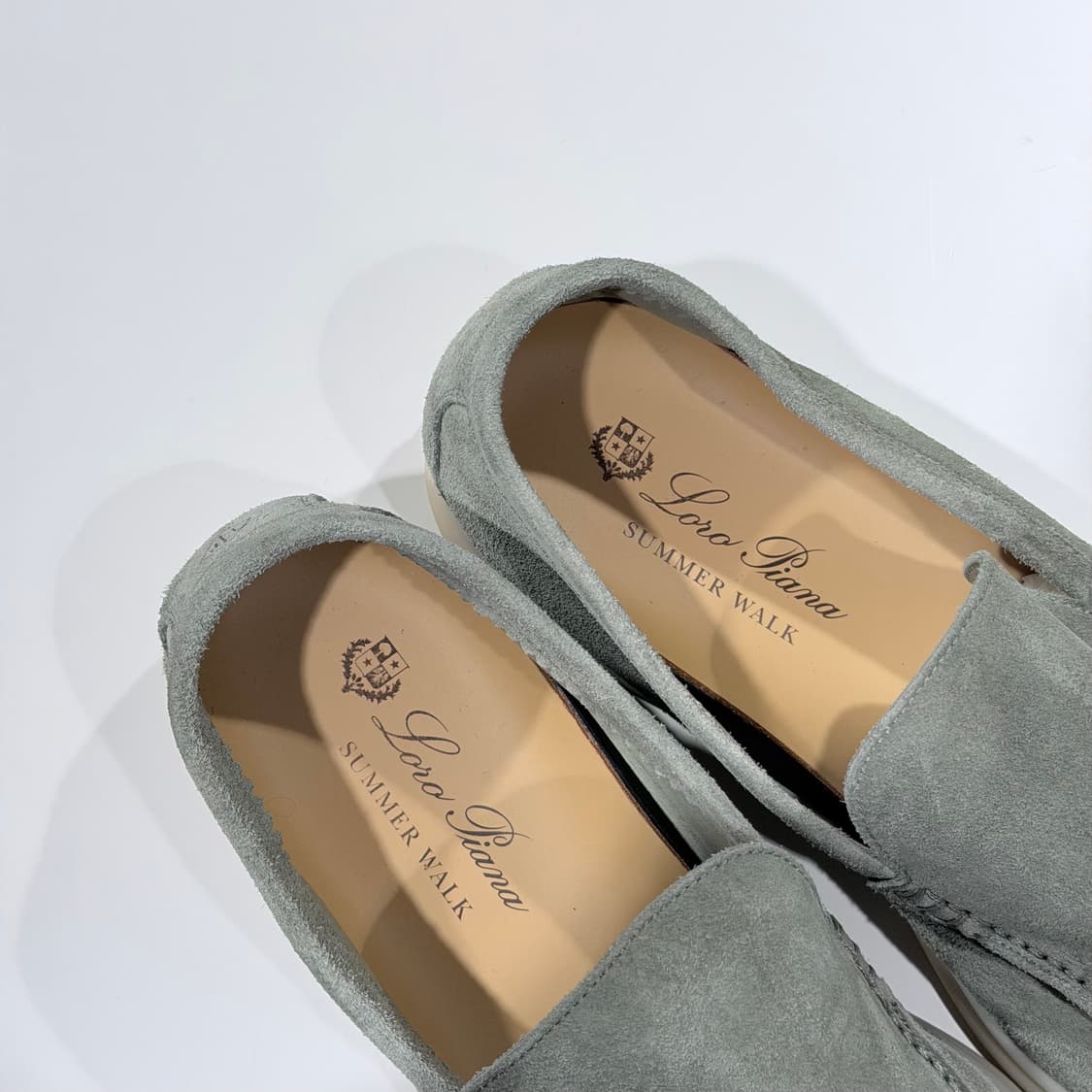 (A/41.5) / 로로피아나 썸머 워크 스웨이드 로퍼 그린 상품이미지8