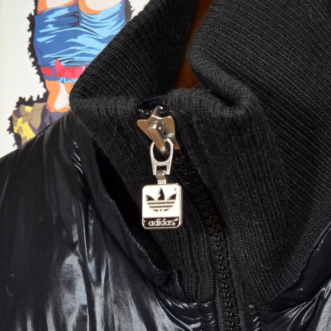 아디다스 글리터 유광 걸스 하이넥 패딩 베스트 상품이미지3