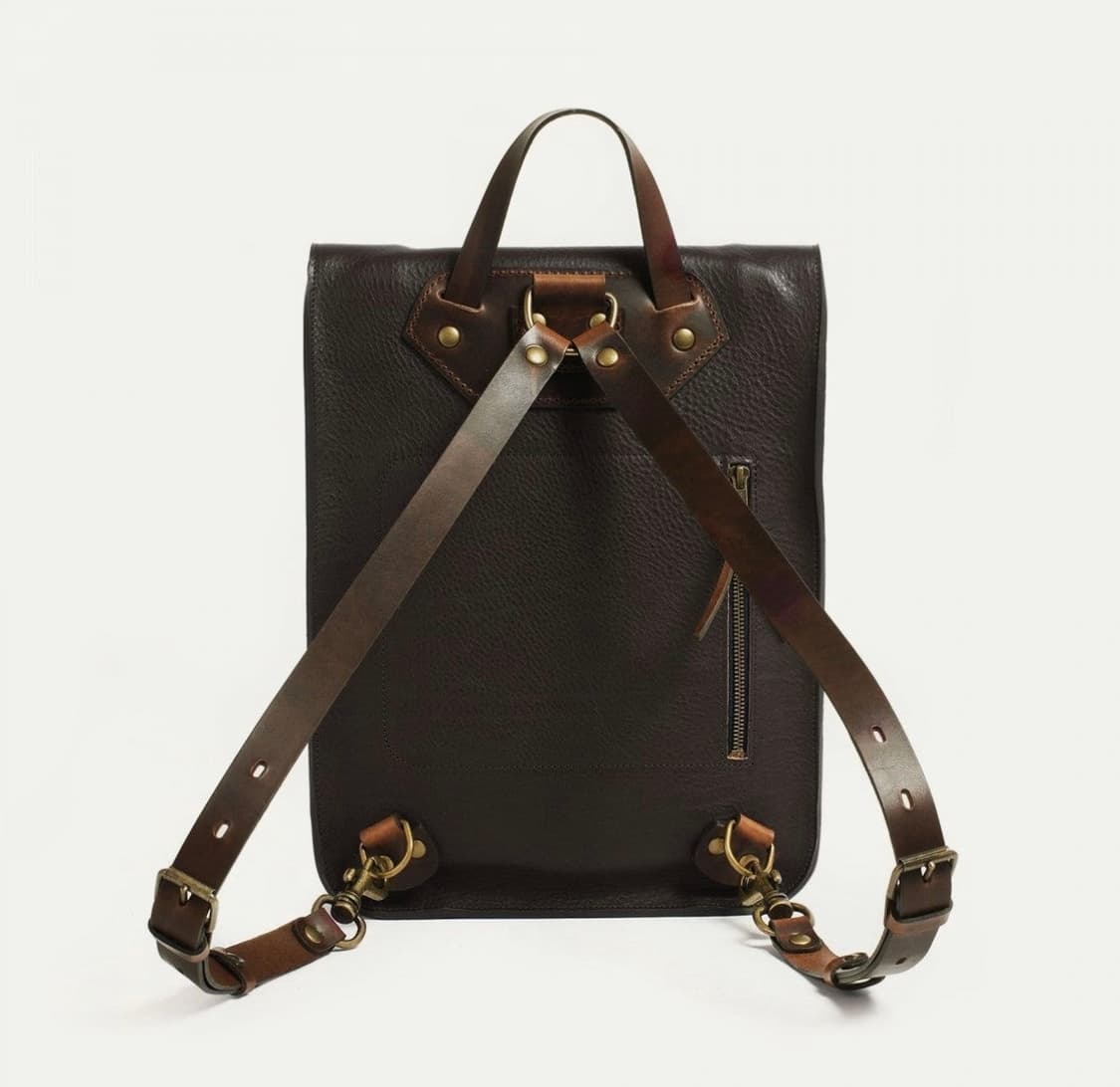 블루 드 쇼프 가죽 백팩 다크브라운 상품이미지6