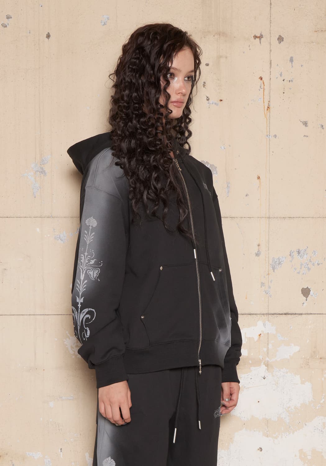 스모그 모티프 집업 후디 상품이미지2