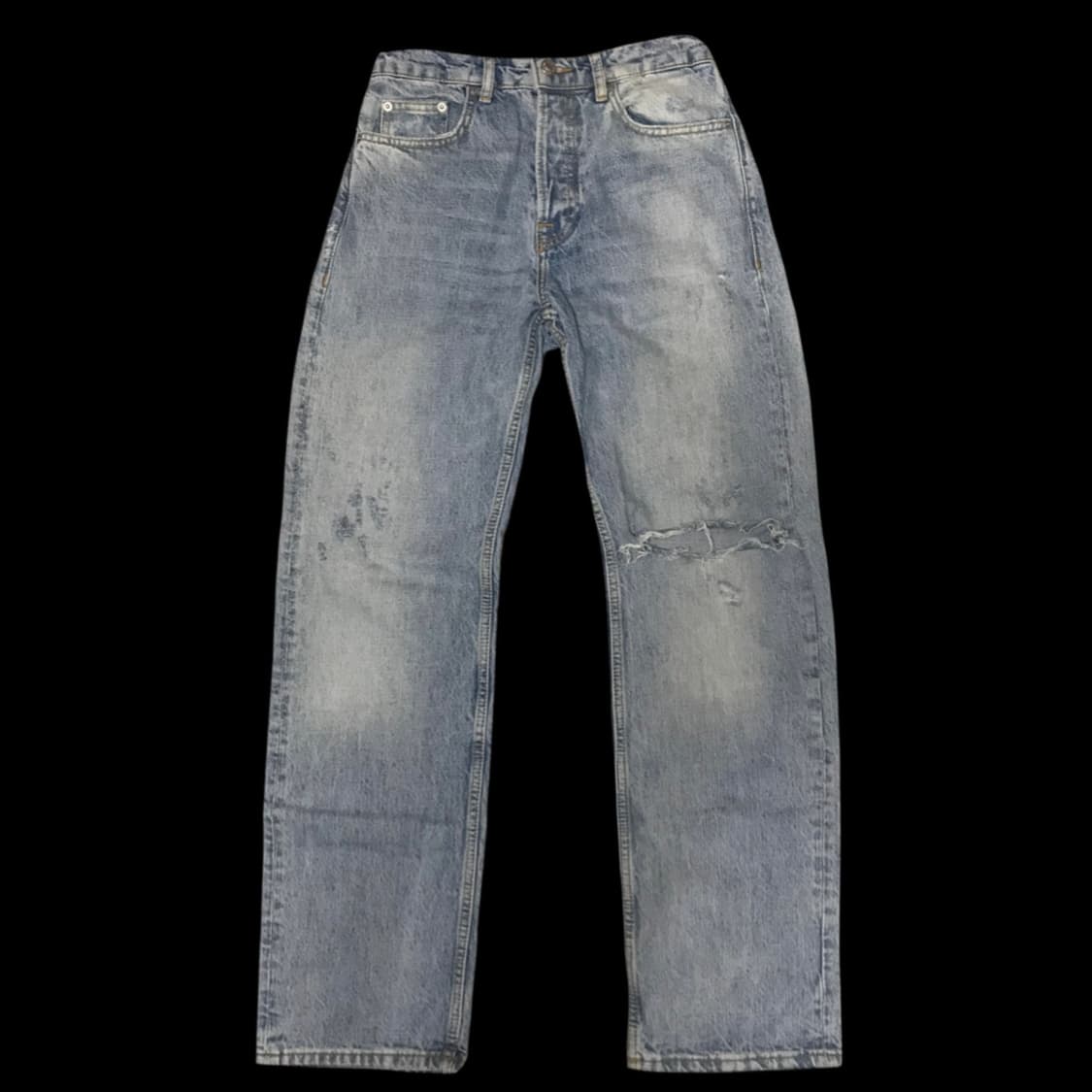 자라 디스트로이드 연청 바지 상품이미지1