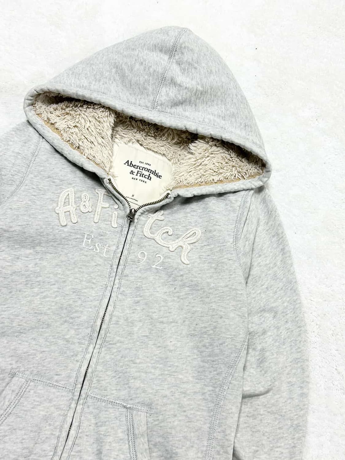 아베크롬비 그레이 양털 후드집업 상품이미지6