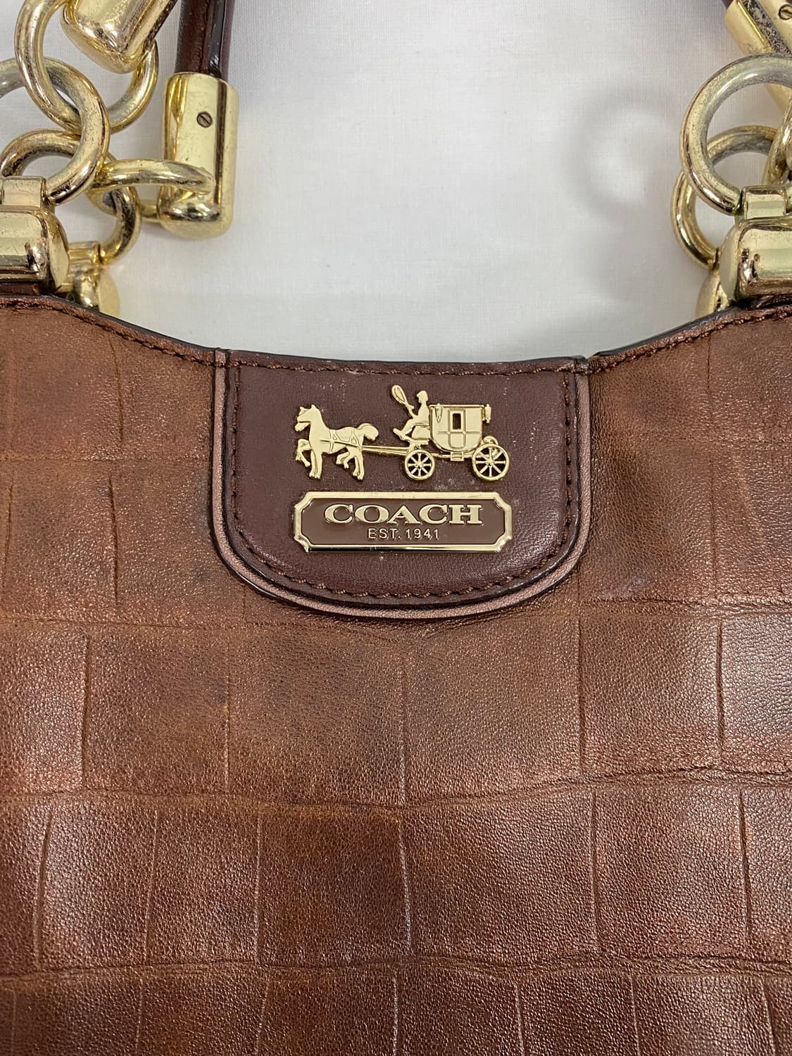 코치 메디슨 캐롤라인 악어 투웨이백 숄더백 토트백 상품이미지4