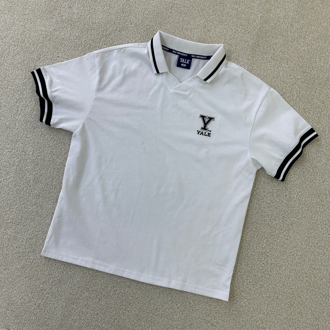 150 예일 키즈 카라 화이트 반팔 0320D 상품이미지1