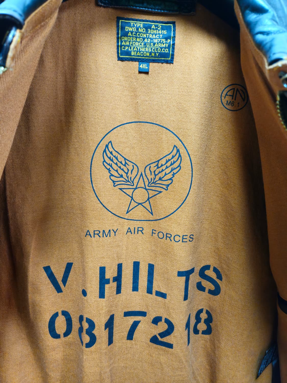 A-2  가죽자켓 대탈주 스티브맥퀸 표기4XL 체감 2Xl 상품이미지5