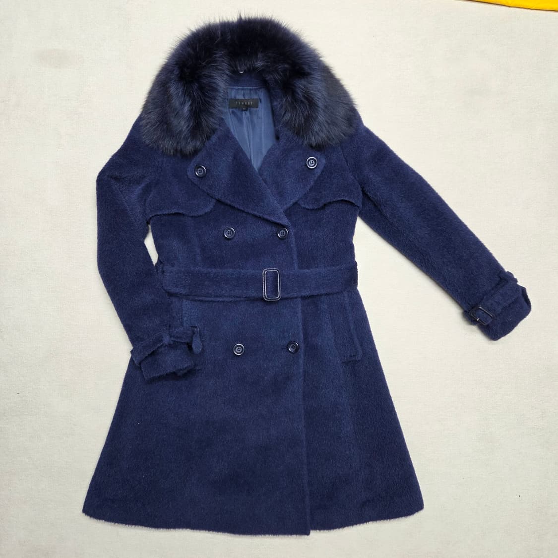 TOMBOY 톰보이 천연 여우털 컬러 알파카 혼방 코트 상품이미지1