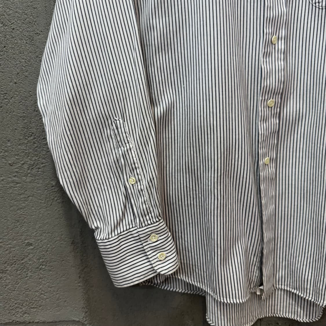 80s 버버리 스트라이프 셔츠 made in USA (XL)   상품이미지3