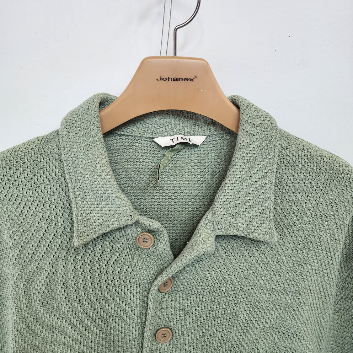 타임 반팔 카라 티셔츠 그린 상품이미지2