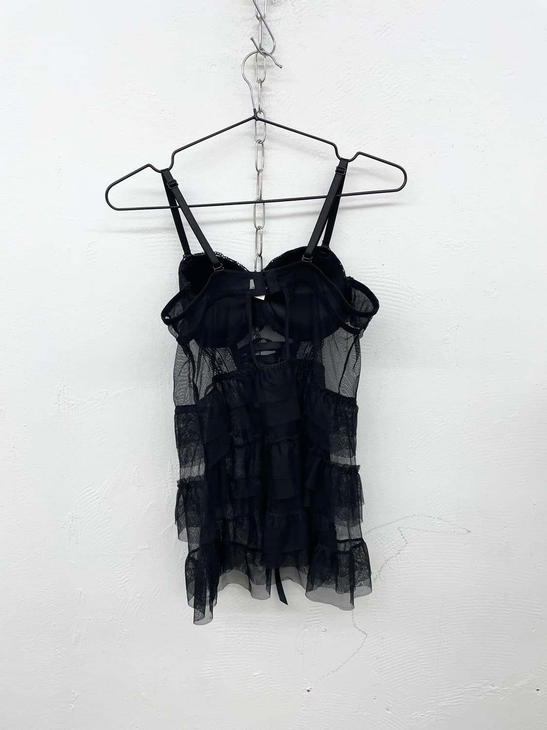 블랙 레이스업 캉캉 코르셋 상품이미지6