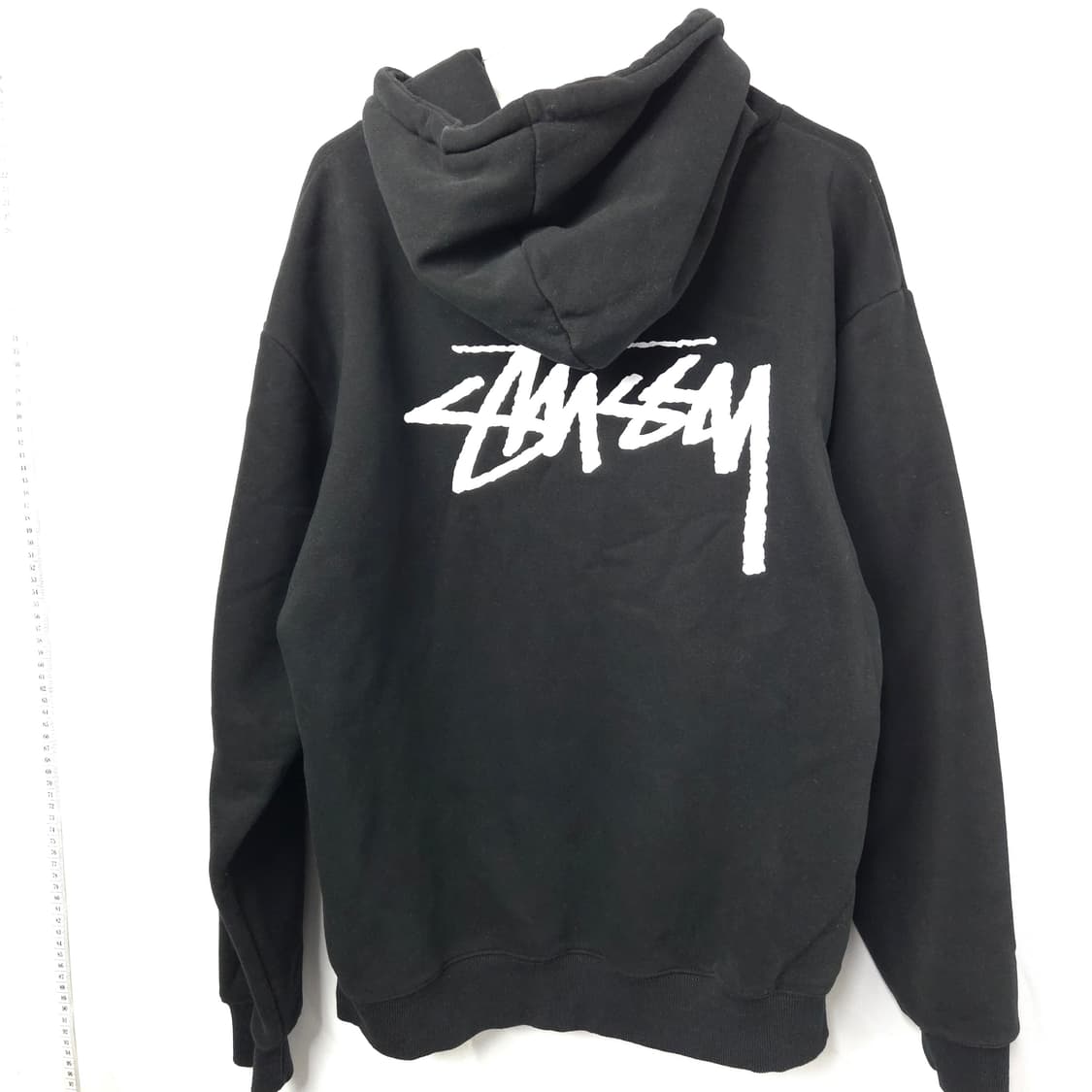 77 (120)스투시 기모 후드 티셔츠 블랙 상품이미지6