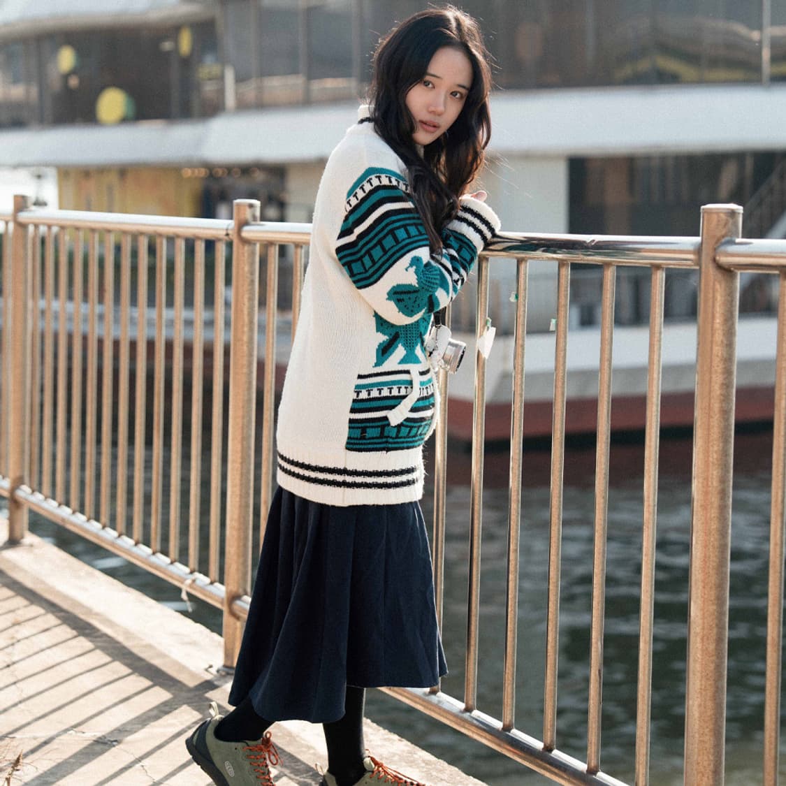 마루마루 네이비 스커트 상품이미지8