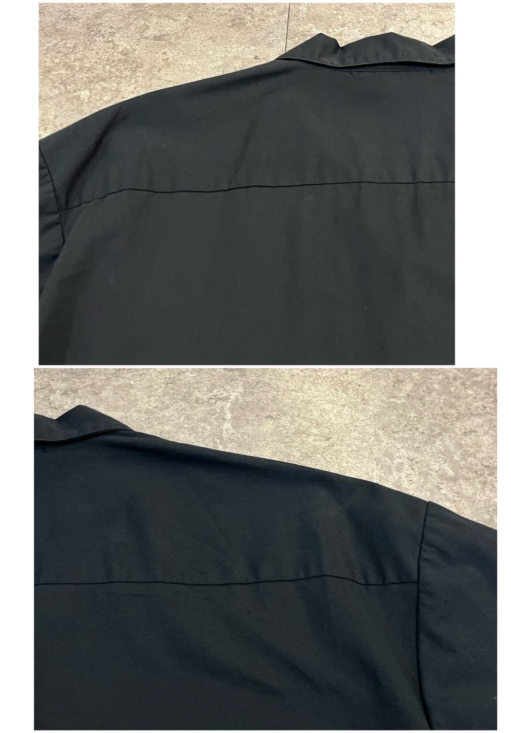 빈티지 Port 배색 반팔 셔츠 블랙 L #csz3561 상품이미지8