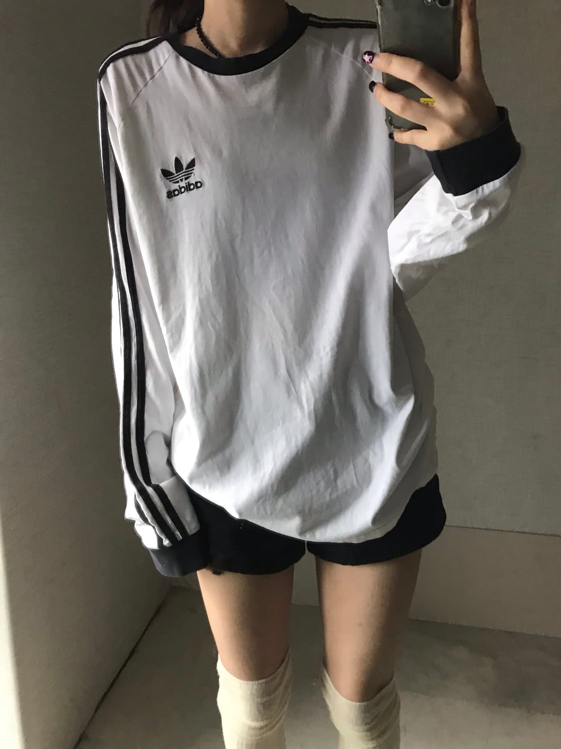 아디다스 흰검 삼선 롱슬리브 상품이미지3