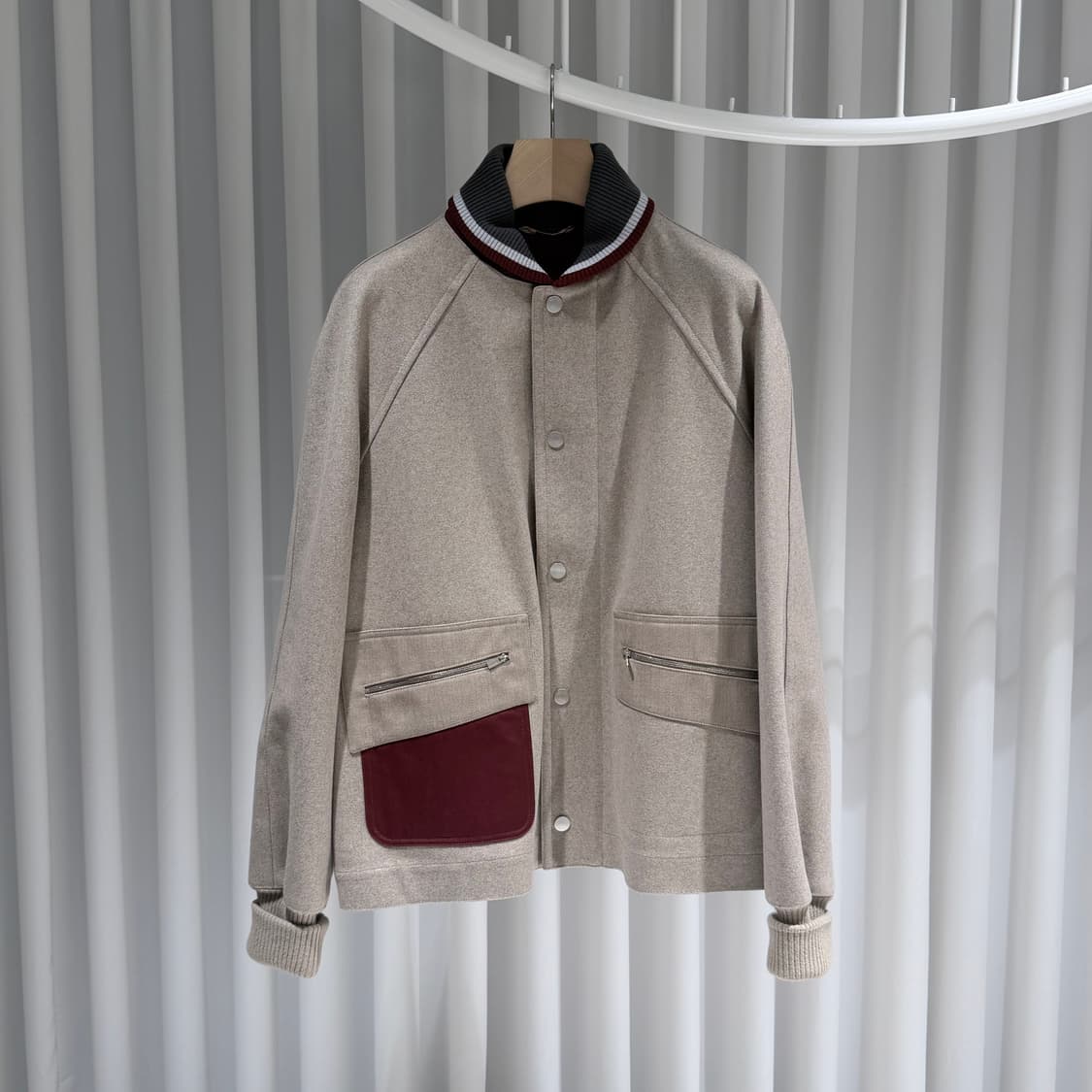 (A+/50) / 에르메스 배색 ZIP 캐시미어 자켓 상품이미지1