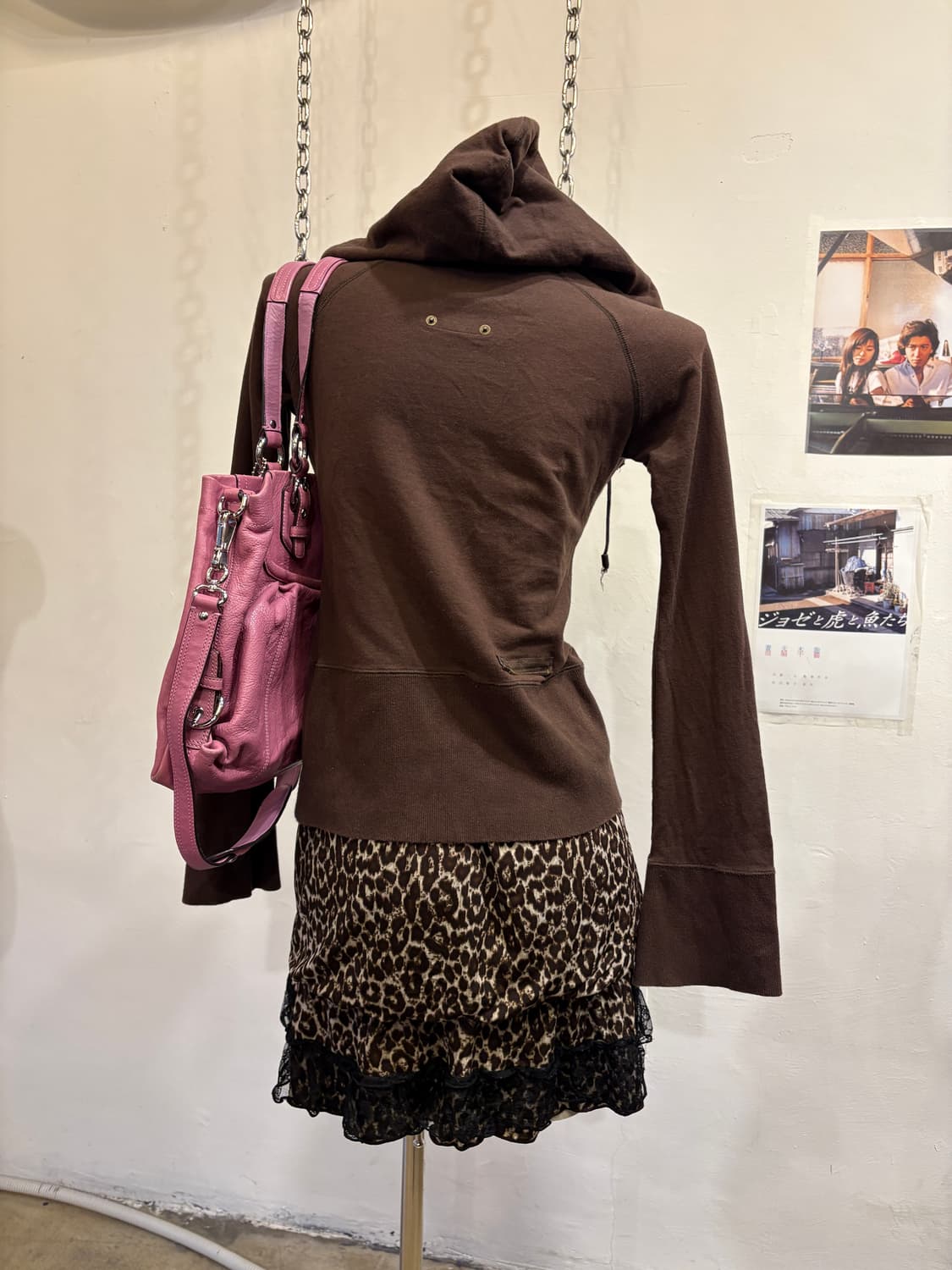 g.o.a 고아 지퍼 디테일 브라운 후드집업 y2k 상품이미지3