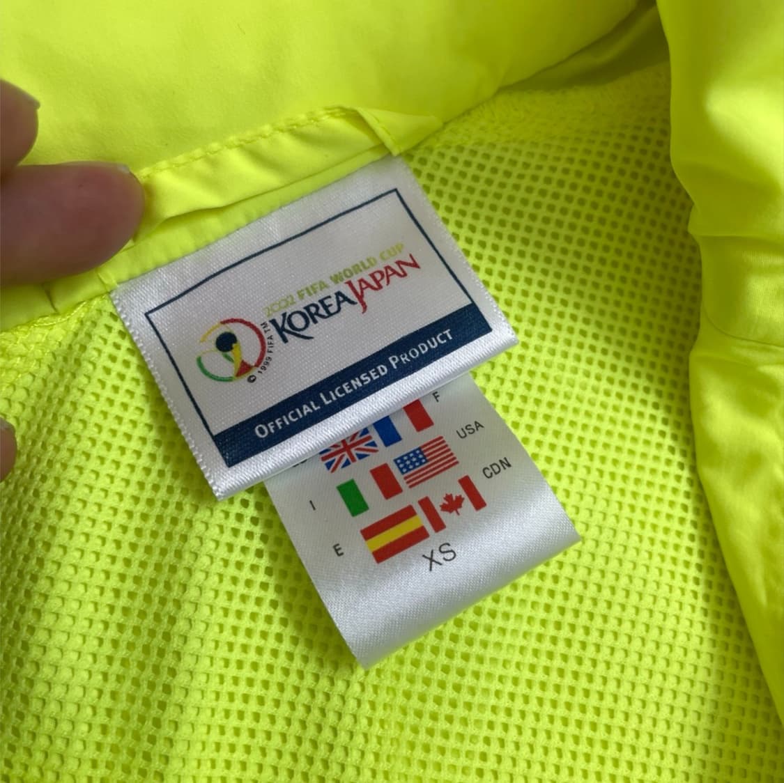 아디다스 adidas 형광 2002한일월드컵 바람막이 아노락 반집업 XS 상품이미지3