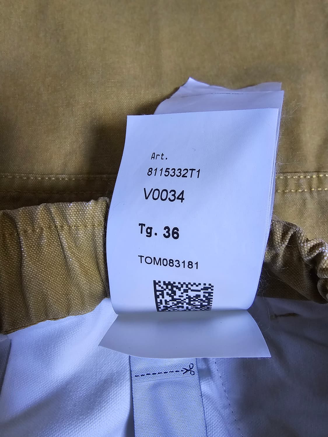 스톤아일랜드 파나마 리사이클드 옥사이드 플레이팅 카고 팬츠 상품이미지5