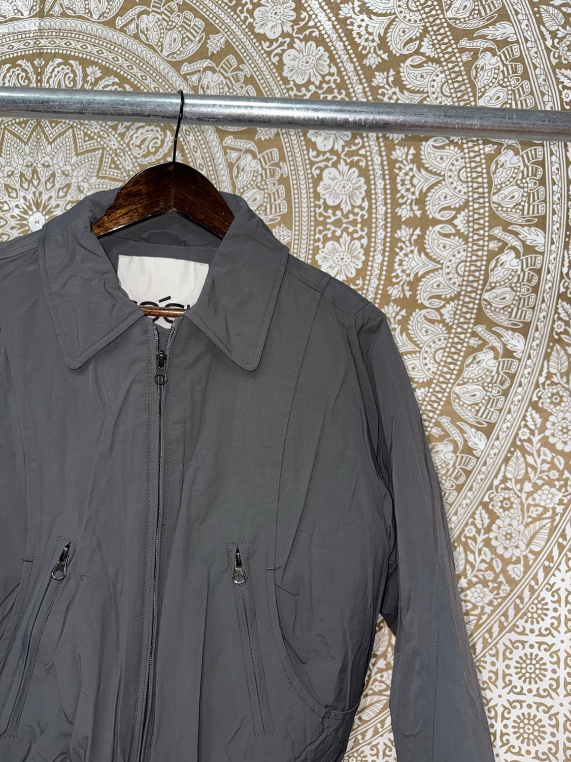 커스텀어클락 cocl 사이드디테일 블루종 봄버 숏점퍼  상품이미지4