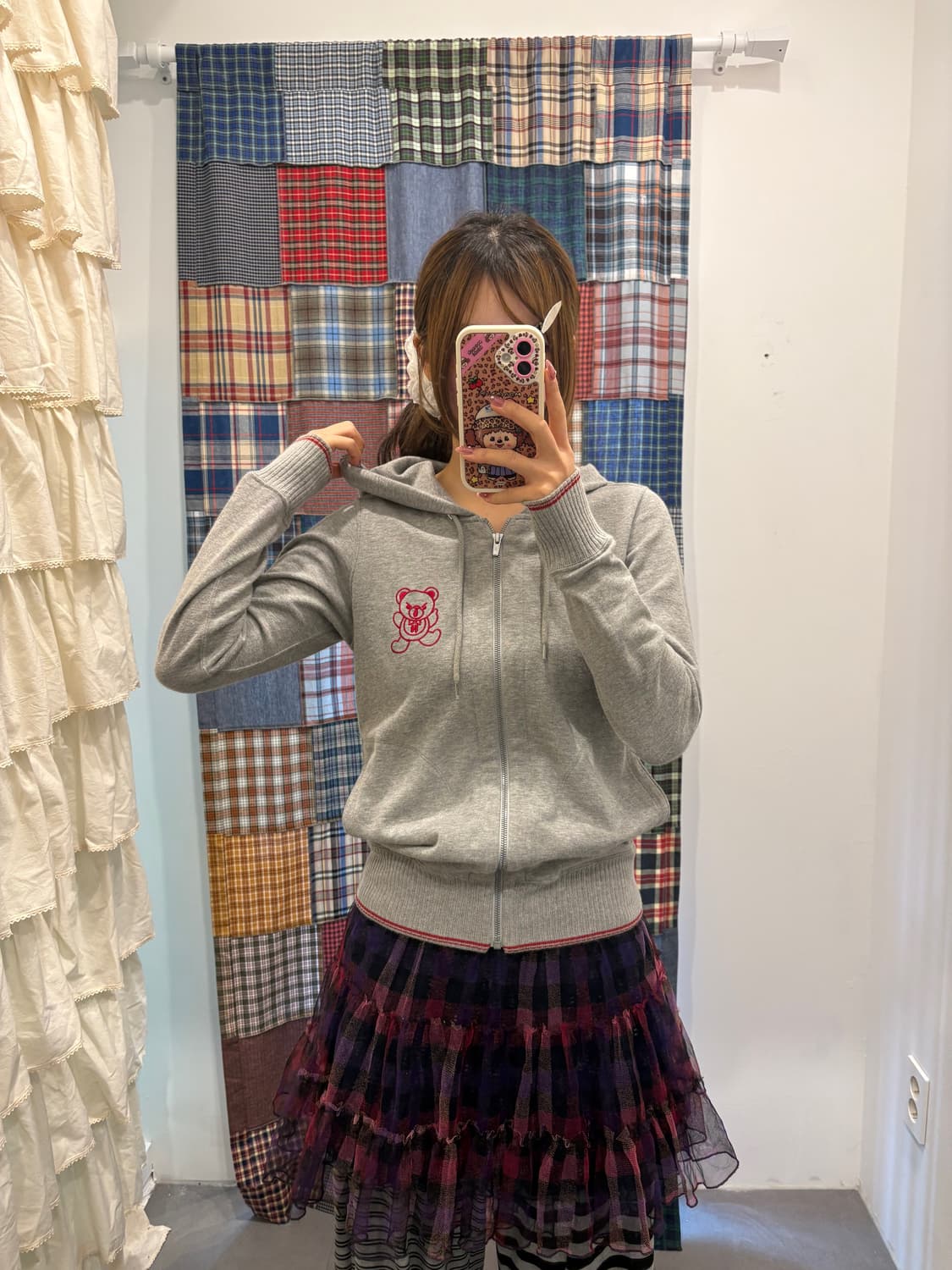 히스테릭글래머 퍽베어 후드집업 상품이미지3