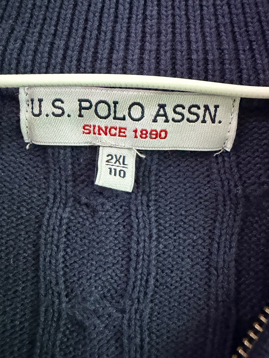 US 폴로 assn 꽈배기 반집업 니트 상품이미지4