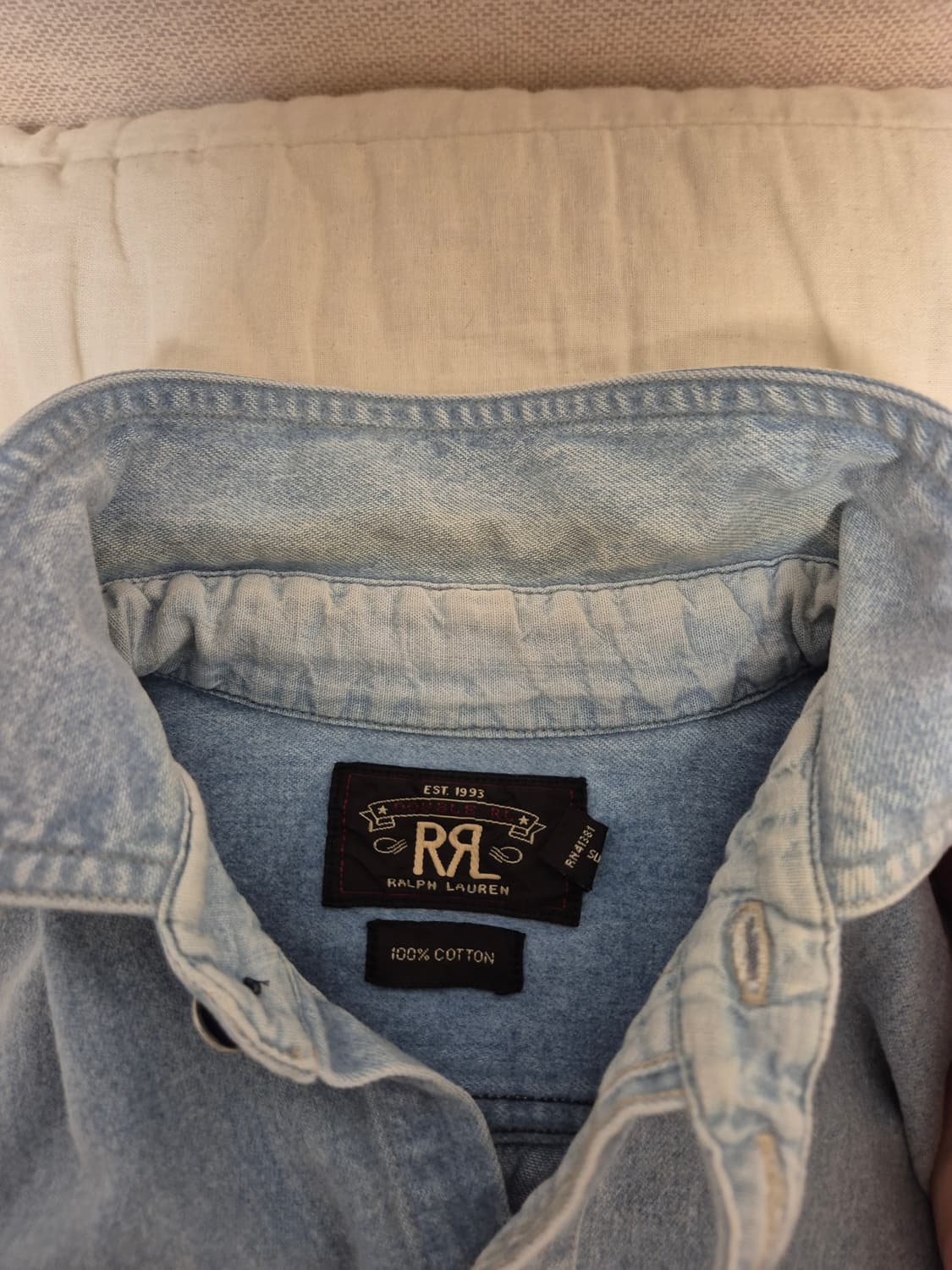 rrl 더블알엘 연청 데님 셔츠 상품이미지4