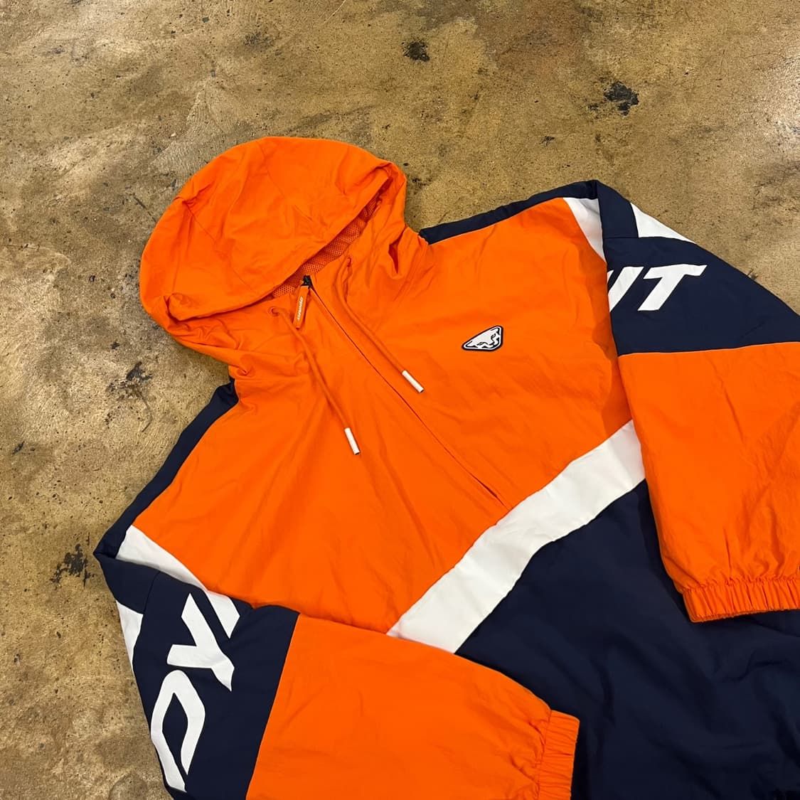 [정품/L] 다이나핏 오렌지 네이비 바람막이 후드 b19 상품이미지1