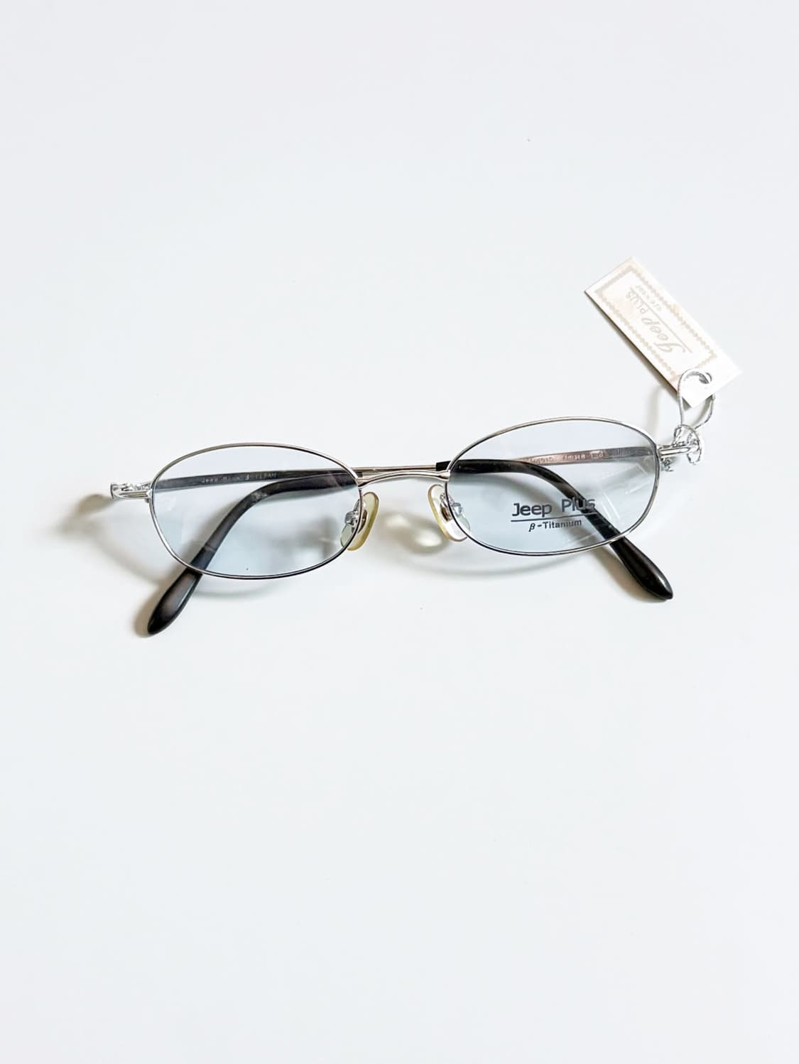 Jeep Plus 실버 티타늄 슬림 오벌 프레임 빈티지 틴트 안경 상품이미지1