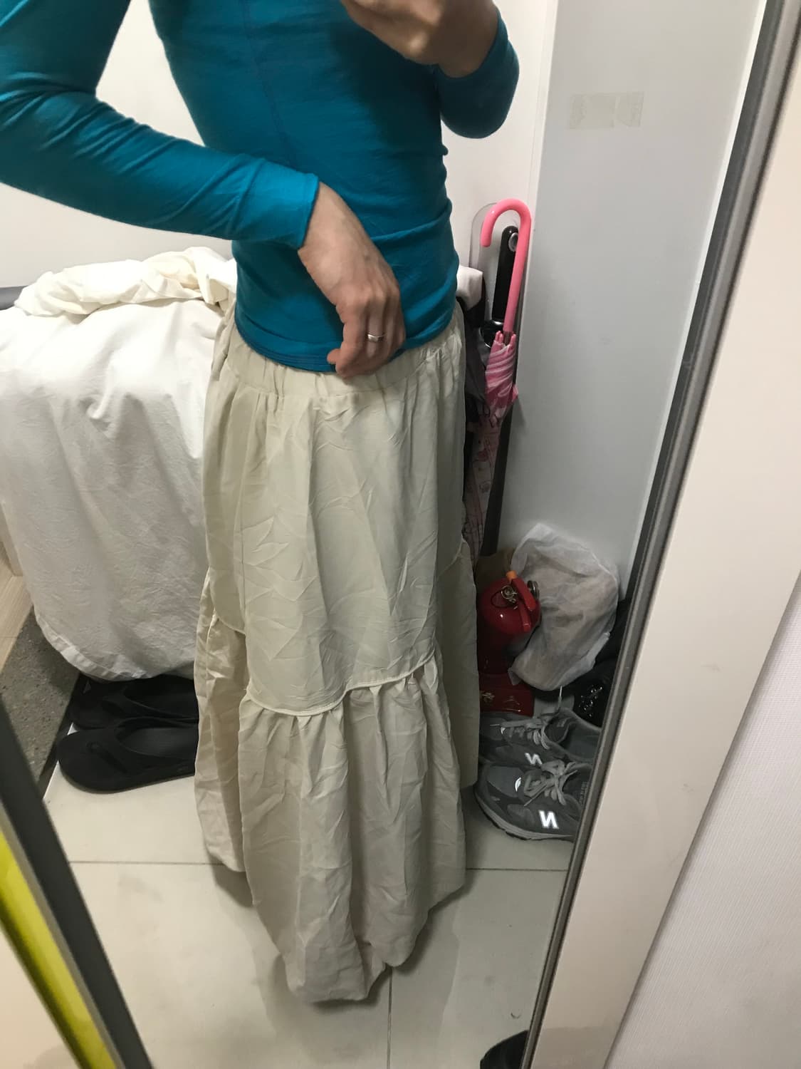 빈티지 호박 핏 롱 스커트 상품이미지2