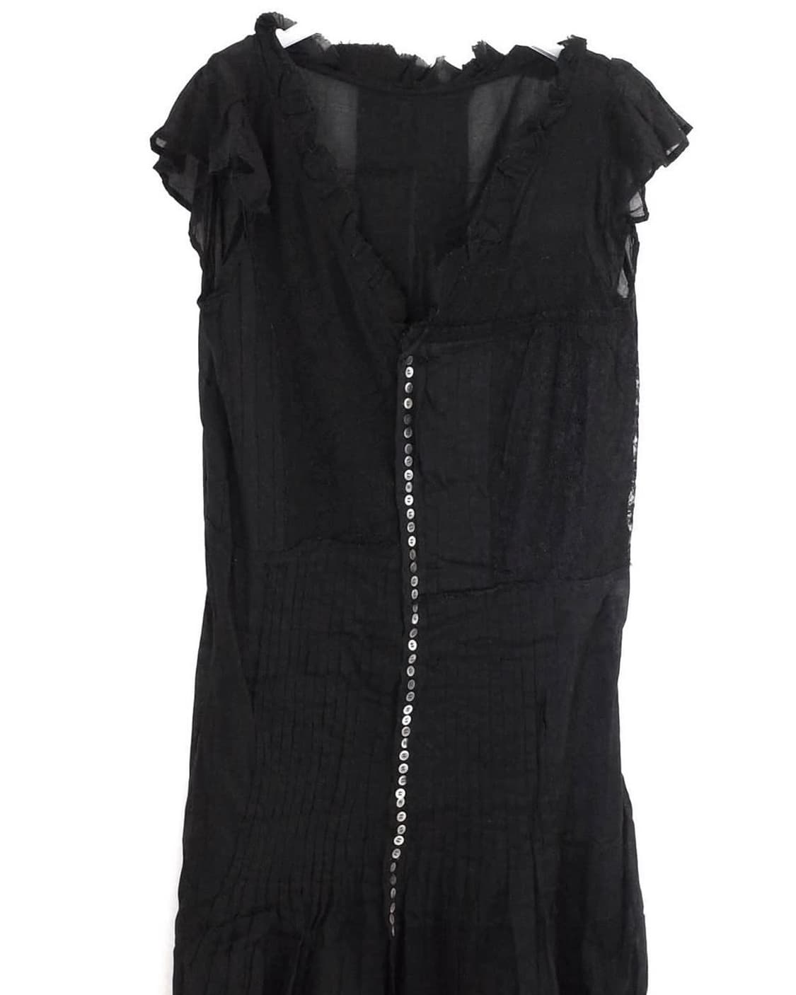 sunao kuwahara 스나오 쿠와하라 패치워크 단추 미디 원피스 상품이미지5