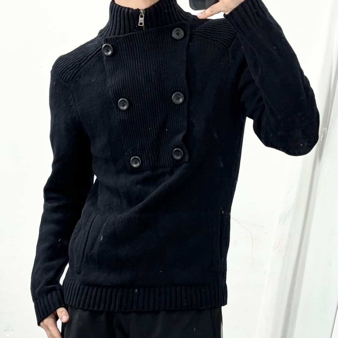 아르마니 익스체인지 나폴레옹 반집업 니트 상품이미지1