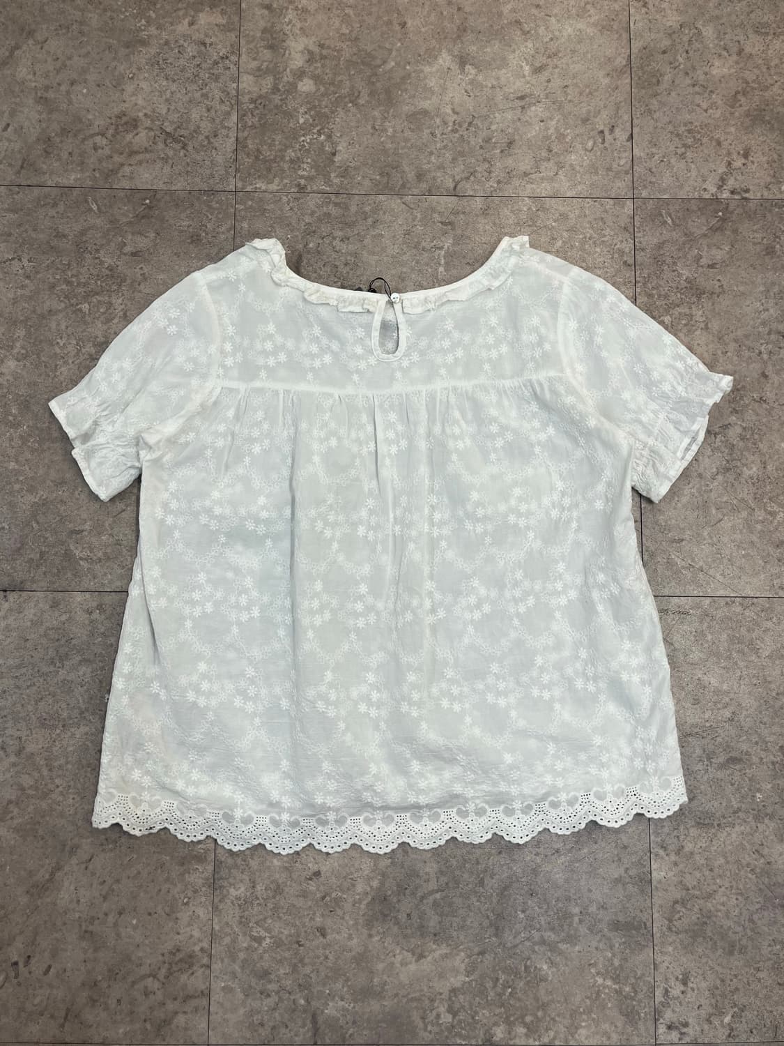 빈티지 반팔 프릴 블라우스 화이트 #csz4091 상품이미지6