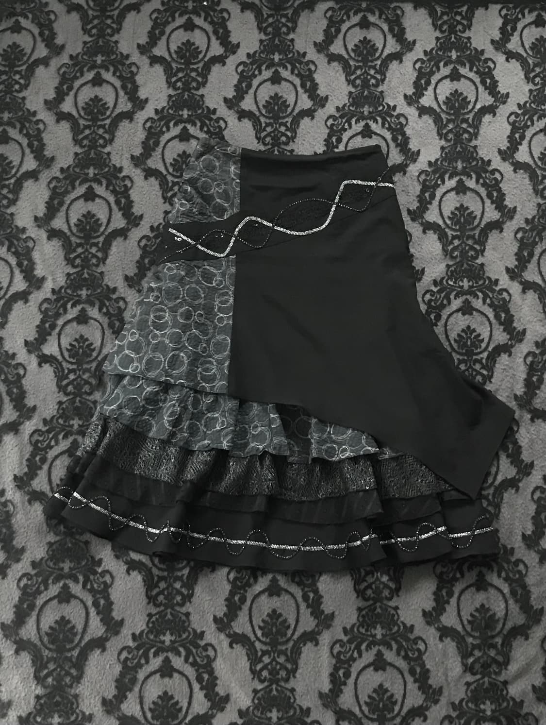 오리엔탈 고딕 페어리 레이어드 롱스커트 상품이미지1