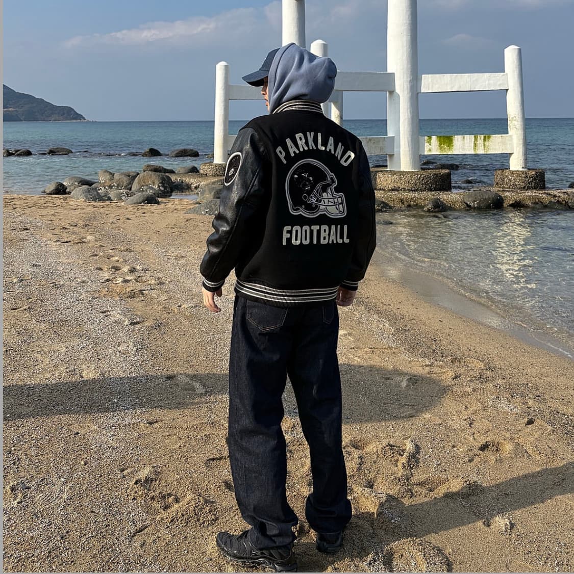 휴스턴 풋볼 바시티 자켓 블랙 (L) 상품이미지3