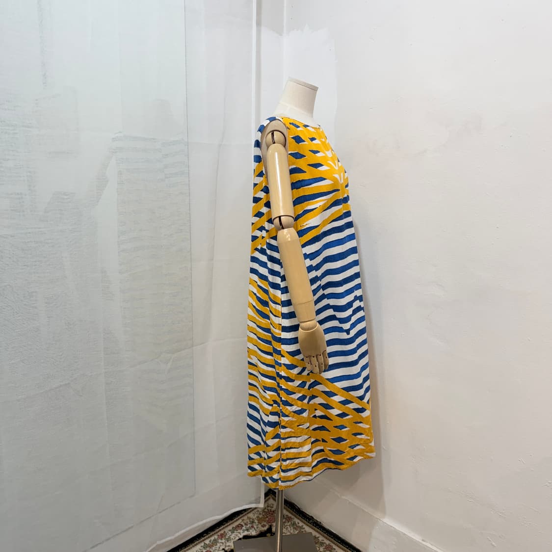 린넨 리넨 나시롱원피스 프린트 기하학 롱드레스 4456 상품이미지2