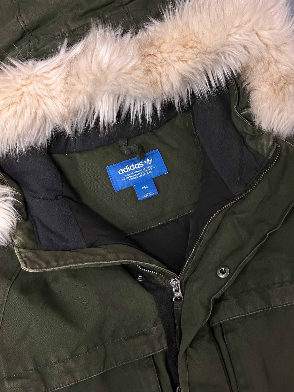 아디다스 밀리터리 덕다운 패딩 야상 카키 95 상품이미지4
