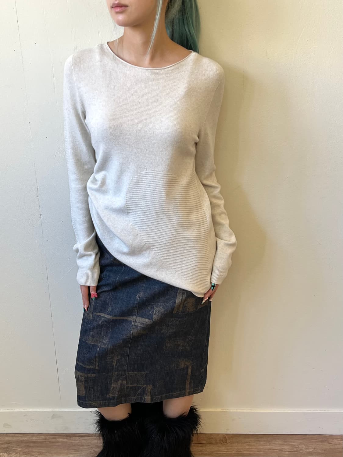 PINORE 데님 H스커트 상품이미지5