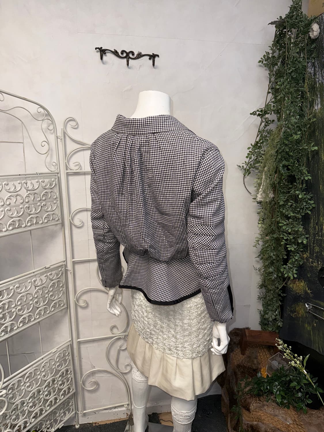 SACAI Luck black houndtooth rider jacket 상품이미지10