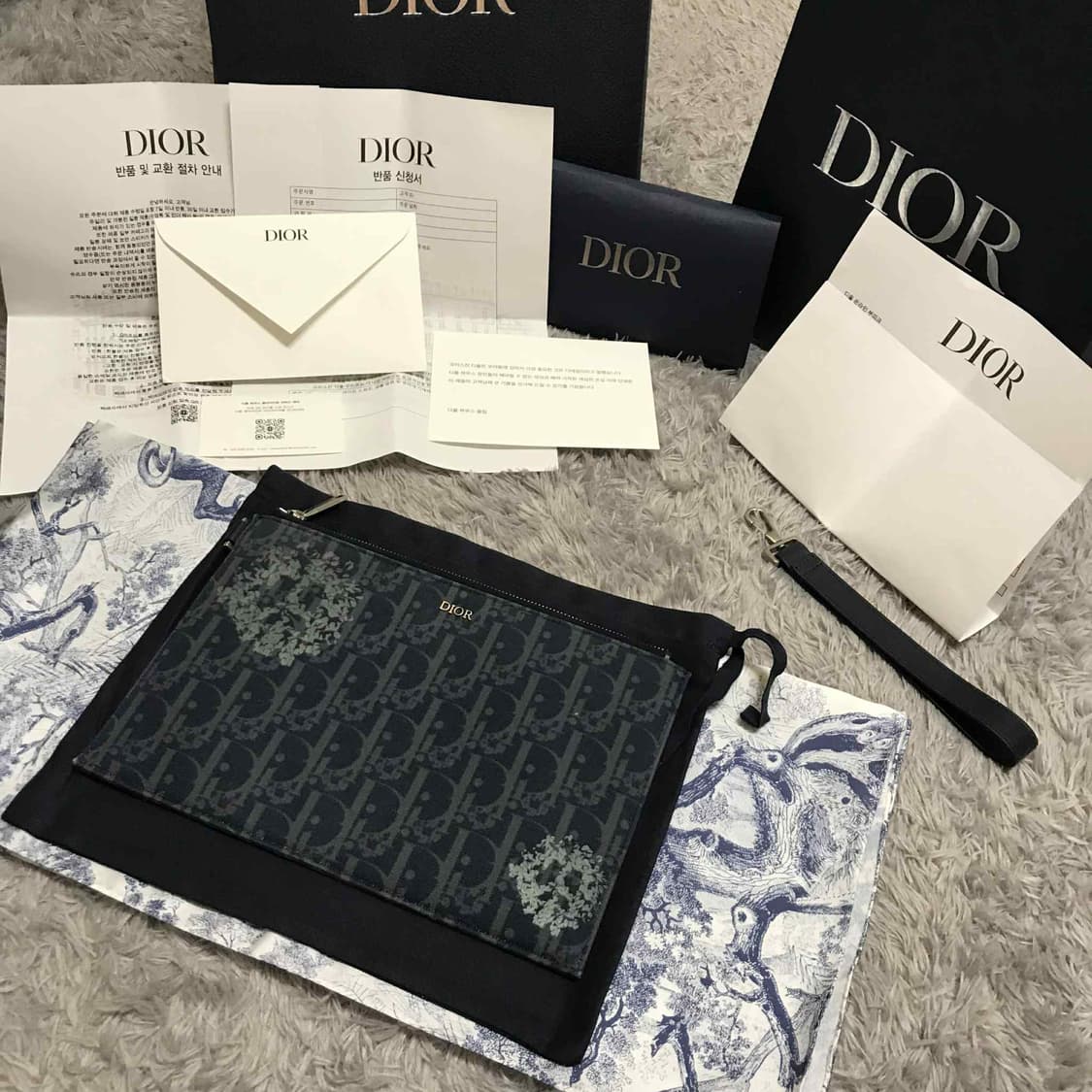 {클로젯}[백화점 풀구성+인보이스]디올 오블리크 A5 데님 클러치백 상품이미지2