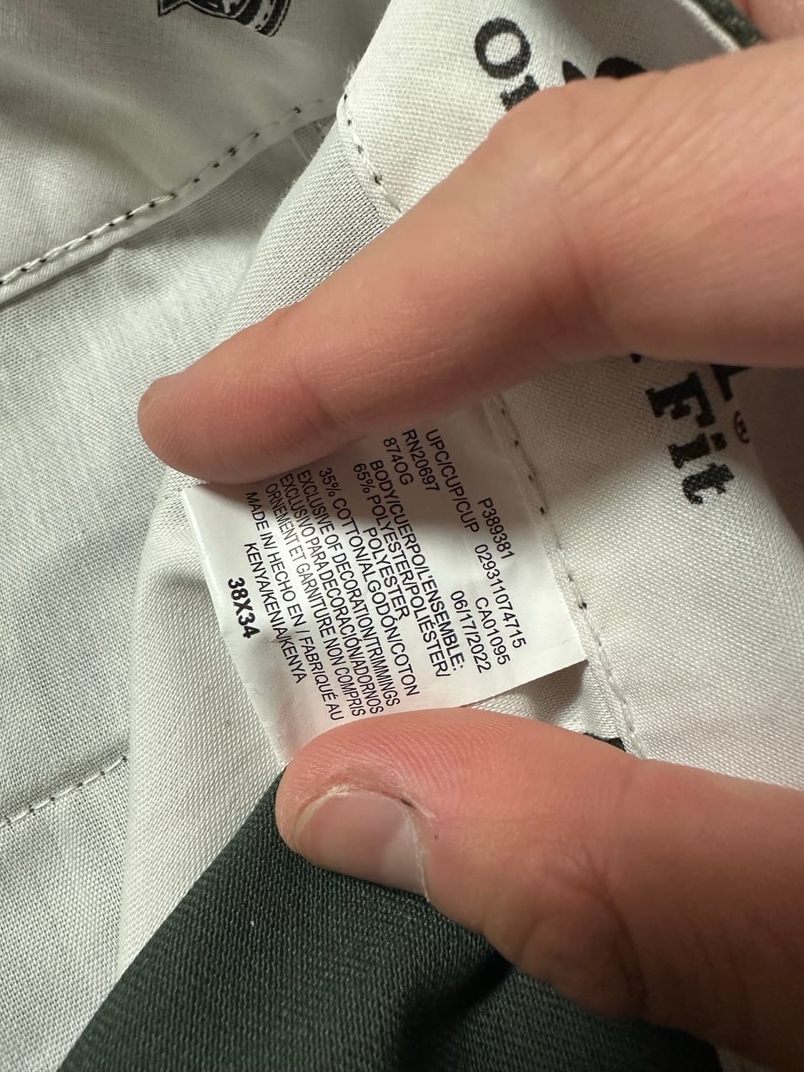 미국판 디키즈 더블니 874 올리브 그린 38X34 새상품 상품이미지6