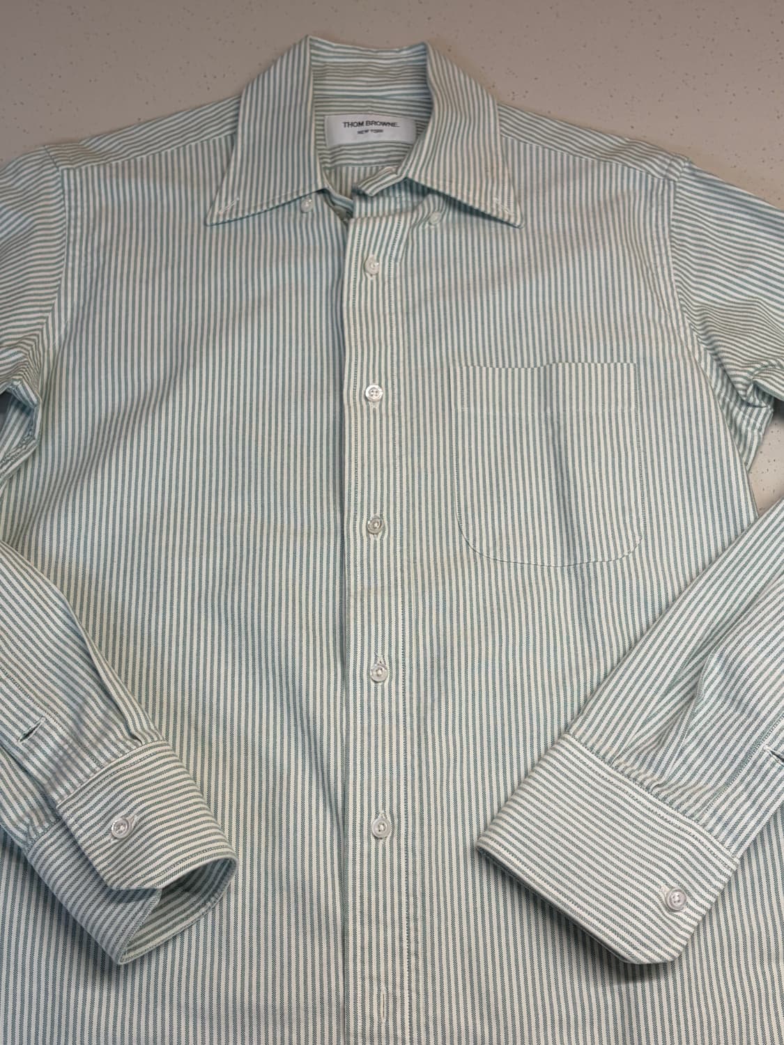 09‘ 톰브라운 아카이브 그린 스트라이프 셔츠 [size 2] 상품이미지2