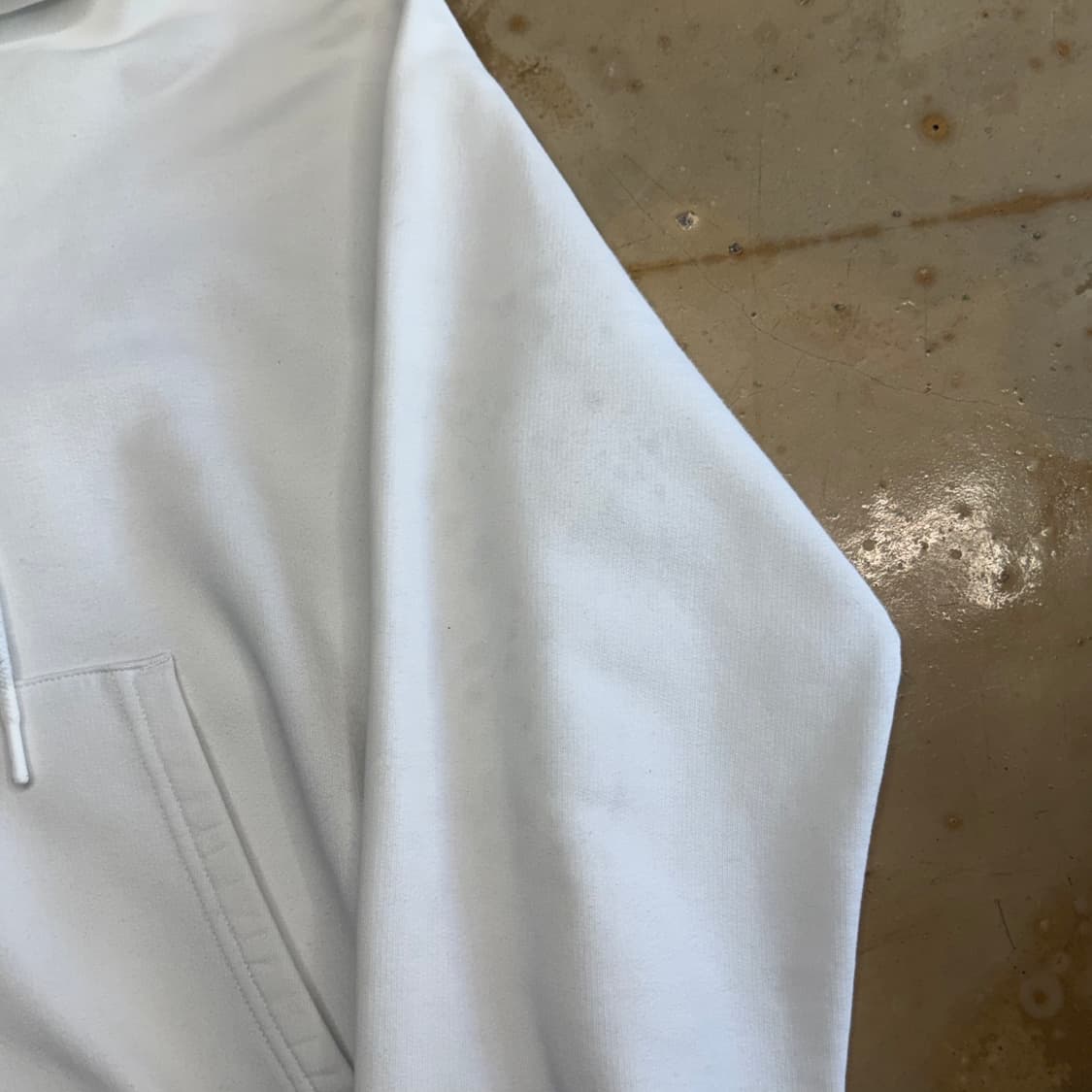 M 오프 화이트 마커 팬 애로우 화이트 후드티 상품이미지8