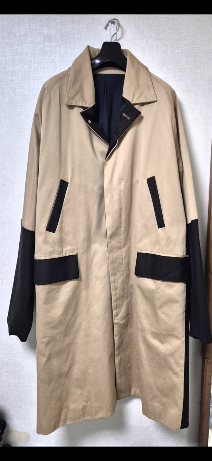 투빌더스하우스 X 썸원라이프 (협업 믹스 패브릭 코트) 상품이미지2