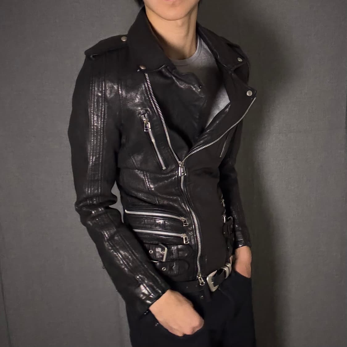 lamb skin leather jacket 상품이미지4