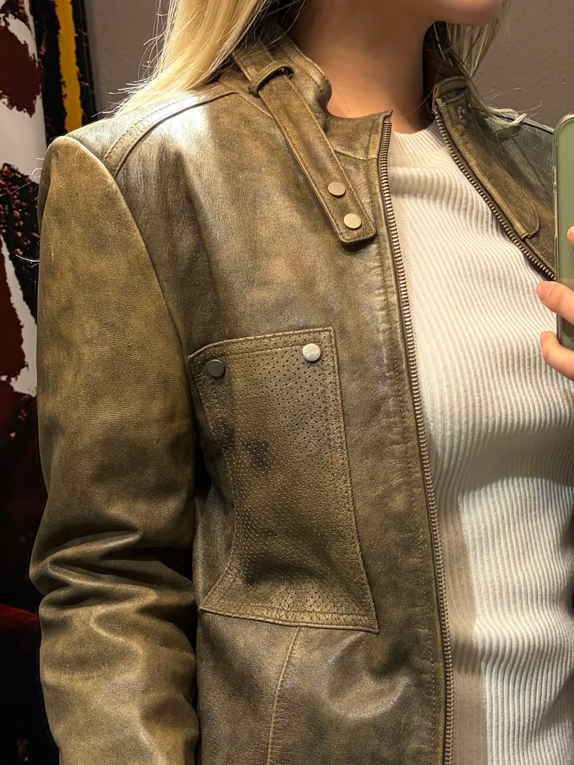 일본빈티지 양가죽 레더자켓 상품이미지3