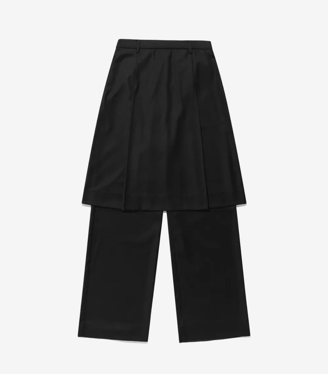 FFATS 플리츠 레이어드 스커트 팬츠 s 블랙 상품이미지1